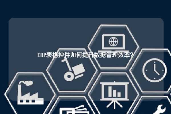 ERP表格控件如何提升数据管理效率？