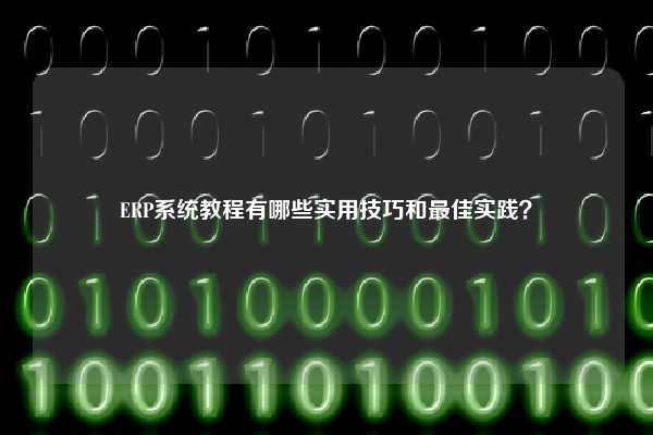 ERP系统教程有哪些实用技巧和最佳实践？