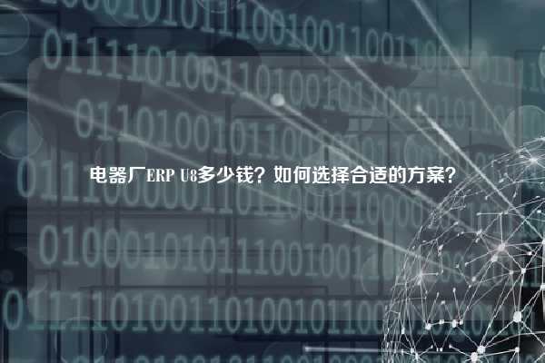 电器厂ERP U8多少钱？如何选择合适的方案？