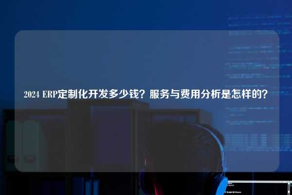 2024 ERP定制化开发多少钱？服务与费用分析是怎样的？