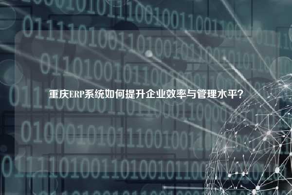 重庆ERP系统如何提升企业效率与管理水平？