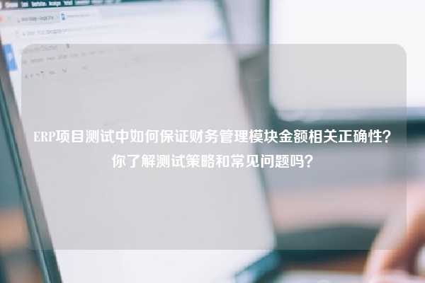 ERP项目测试中如何保证财务管理模块金额相关正确性？你了解测试策略和常见问题吗？