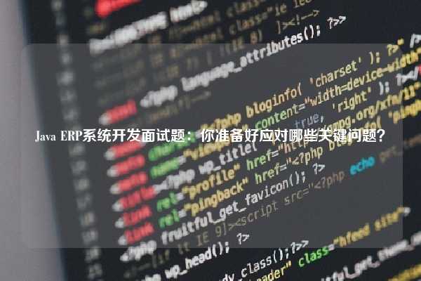 Java ERP系统开发面试题：你准备好应对哪些关键问题？