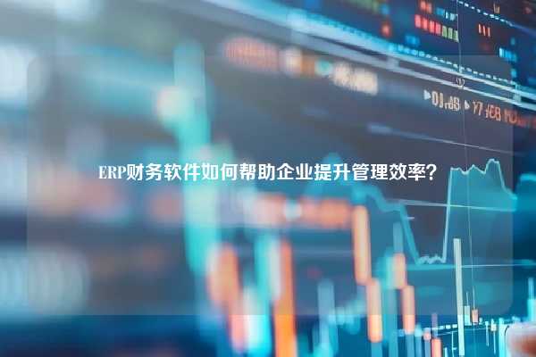 ERP财务软件如何帮助企业提升管理效率？