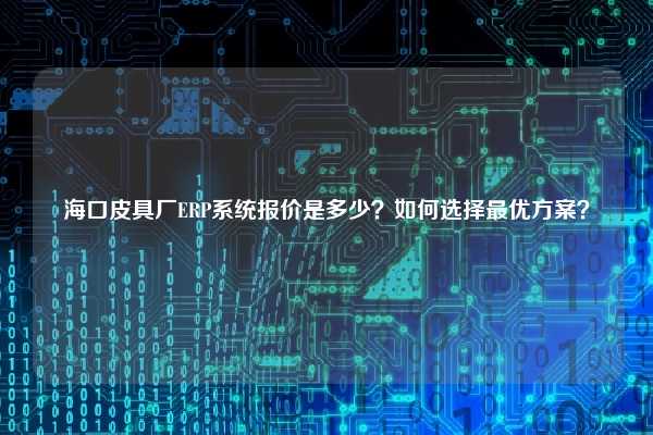 海口皮具厂ERP系统报价是多少？如何选择最优方案？