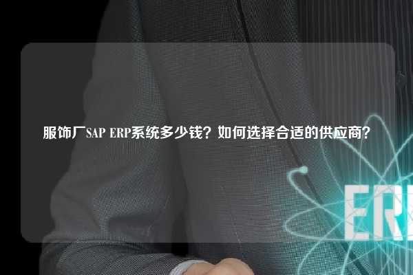 服饰厂SAP ERP系统多少钱？如何选择合适的供应商？