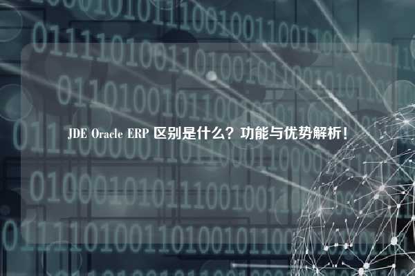 JDE Oracle ERP 区别是什么？功能与优势解析！