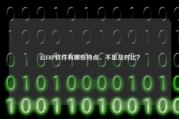 云ERP软件有哪些特点、不足及对比？