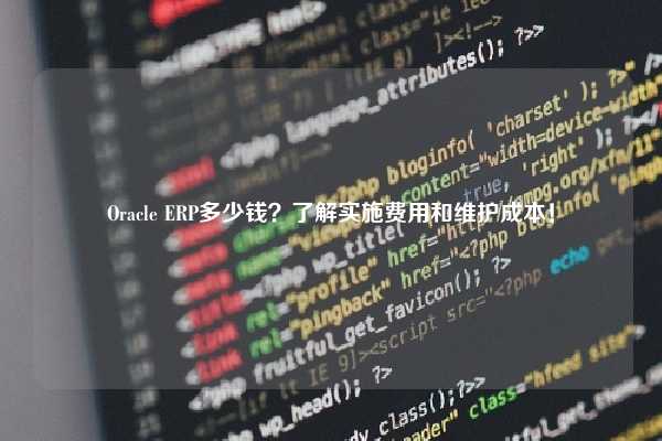 Oracle ERP多少钱？了解实施费用和维护成本！