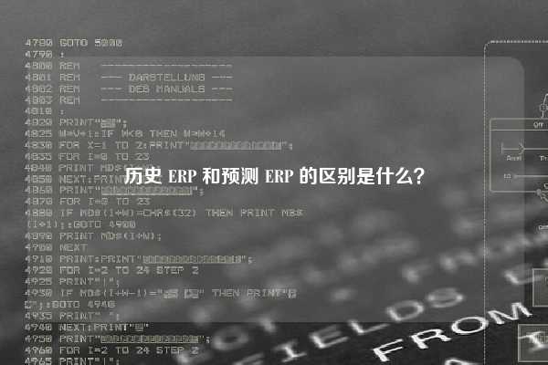 历史 ERP 和预测 ERP 的区别是什么？