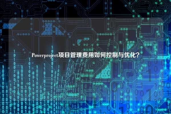 Powerproject项目管理费用如何控制与优化？