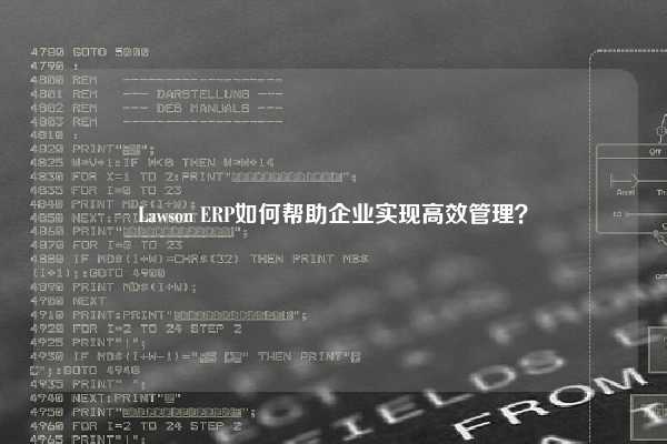 Lawson ERP如何帮助企业实现高效管理？