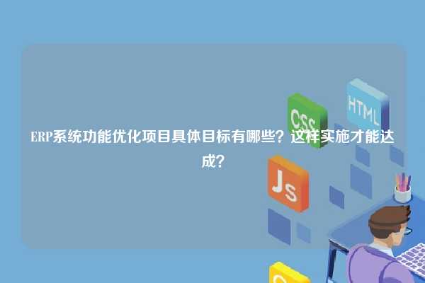 ERP系统功能优化项目具体目标有哪些？这样实施才能达成？