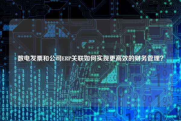 数电发票和公司ERP关联如何实现更高效的财务管理？