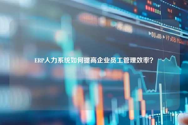 ERP人力系统如何提高企业员工管理效率？