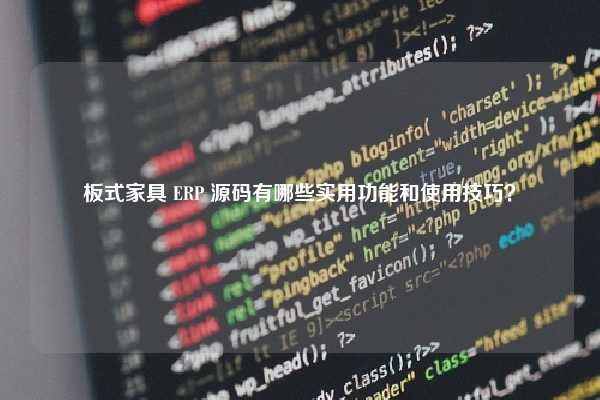 板式家具 ERP 源码有哪些实用功能和使用技巧？