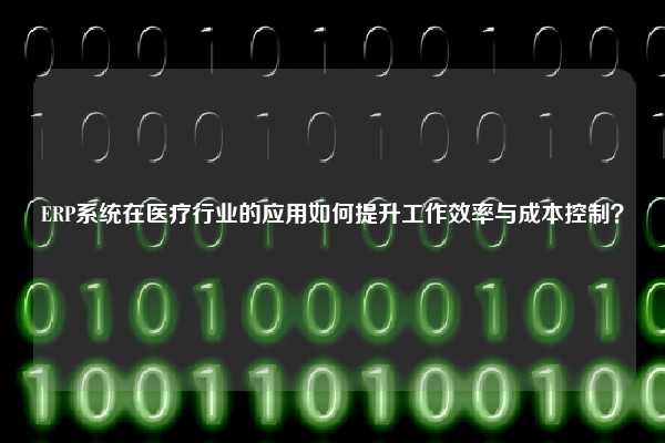 ERP系统在医疗行业的应用如何提升工作效率与成本控制？